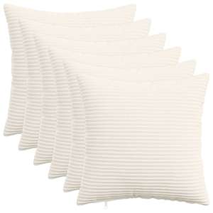 vidaXL Diivanipadi 6 pcs HEERLEN Kreemjas 30 x 30 cm manchester