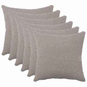 vidaXL Diivanipadi 6 pcs HEERLEN Helehall 30 x 30 cm Boucl&eacute;