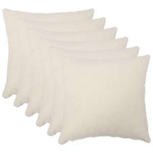 vidaXL Diivanipadi 6 pcs HEERLEN Kreemjas 30 x 30 cm Boucl&eacute;