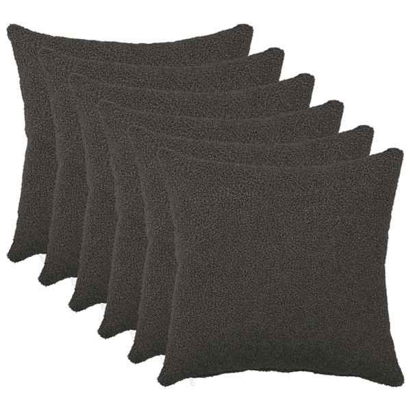 vidaXL Diivanipadi 6 pcs HEERLEN Tumehall 30 x 30 cm Boucl&eacute;