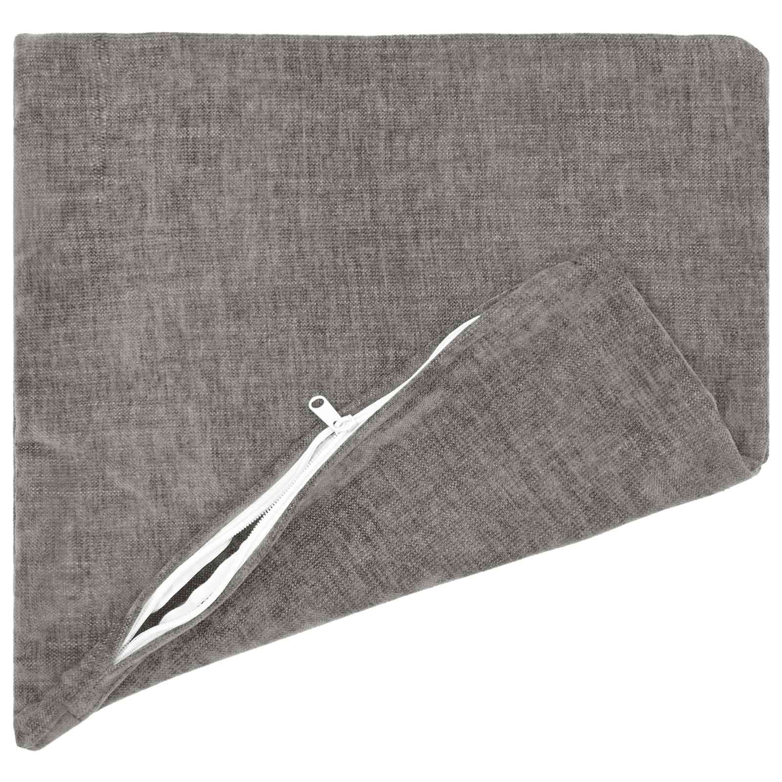 Kissenbezug 6 Stk. HEERLEN Dunkelgrau 30 x 30 cm Chenille-Stoff – Ansicht 3