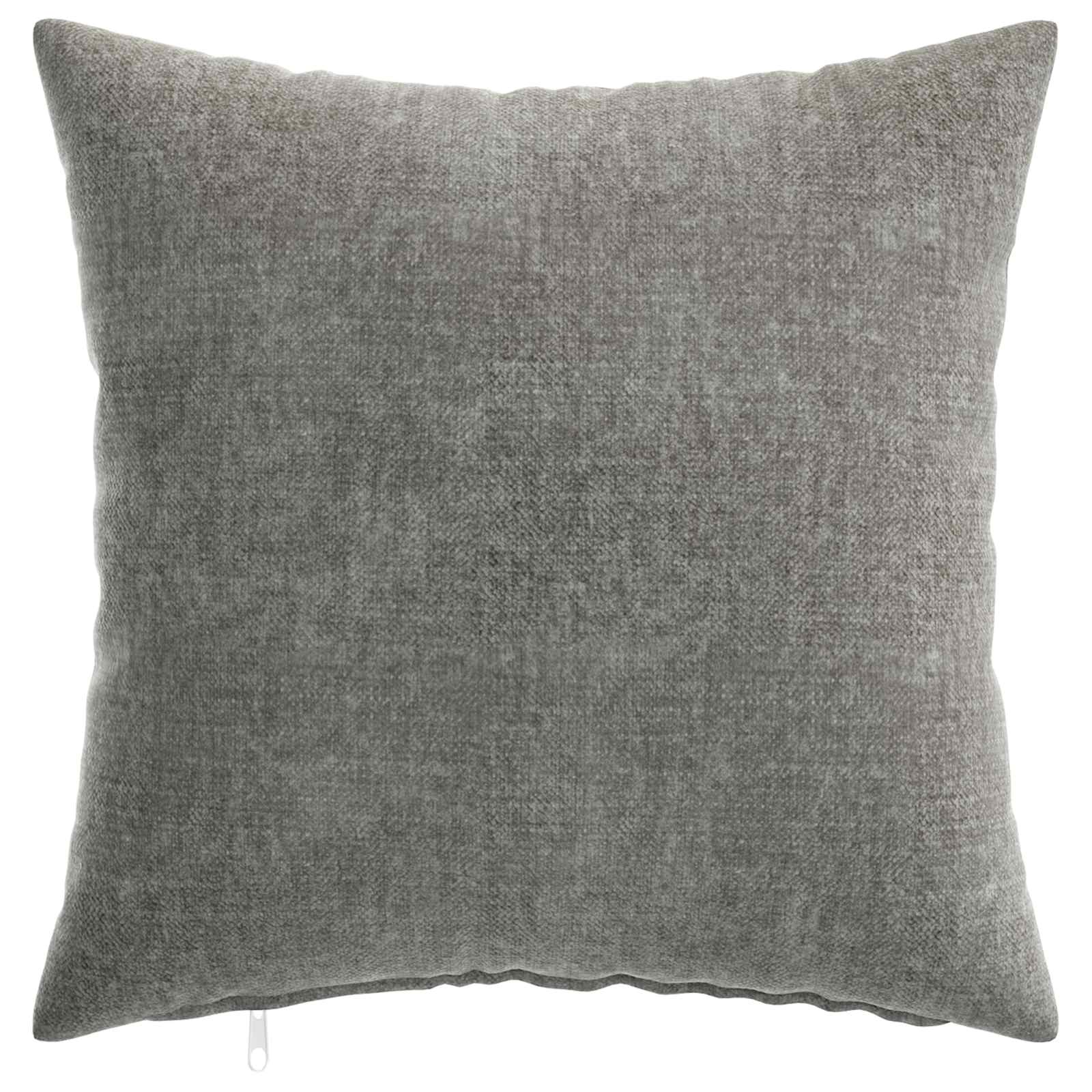 Kissenbezug 6 Stk. HEERLEN Dunkelgrau 30 x 30 cm Chenille-Stoff – Ansicht 2