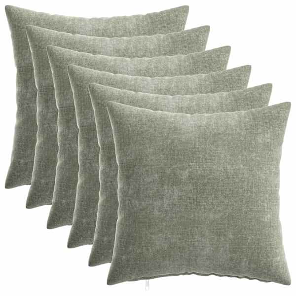 vidaXL Diivanipadi 6 tk HEERLEN Roheline 30 x 30 cm &Scaron;en&uuml;&uuml;lfabric
