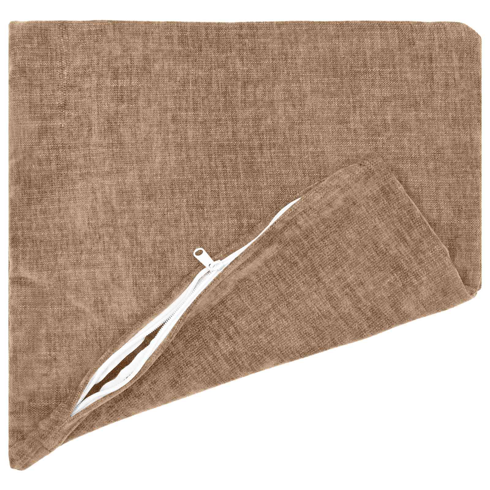 Kussensloop 6 st HEERLEN Bruin 30 x 30 cm Chenille Stof image 3