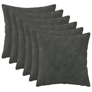 vidaXL Diivanipadi 6 tk HEERLEN Antratsiit 30 x 30 cm Mikrofliis