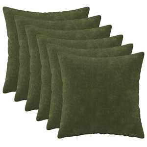 vidaXL Diivanipadi 6 tk HEERLEN Roheline 30 x 30 cm Mikrofliis