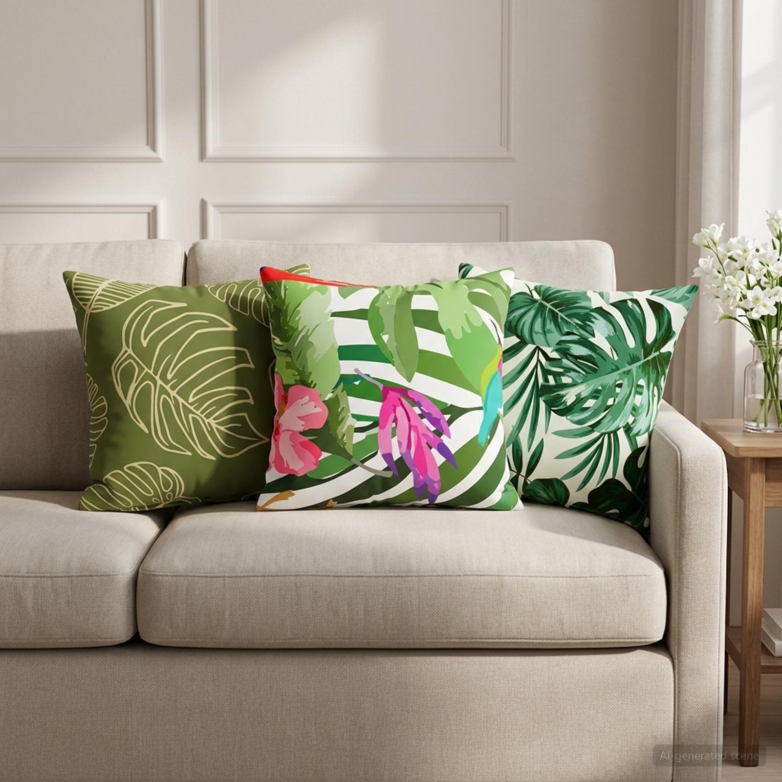 vidaXL Pudebetræk 6 pcs HEERLEN Flerfarvet 30 x 30 cm Polyester