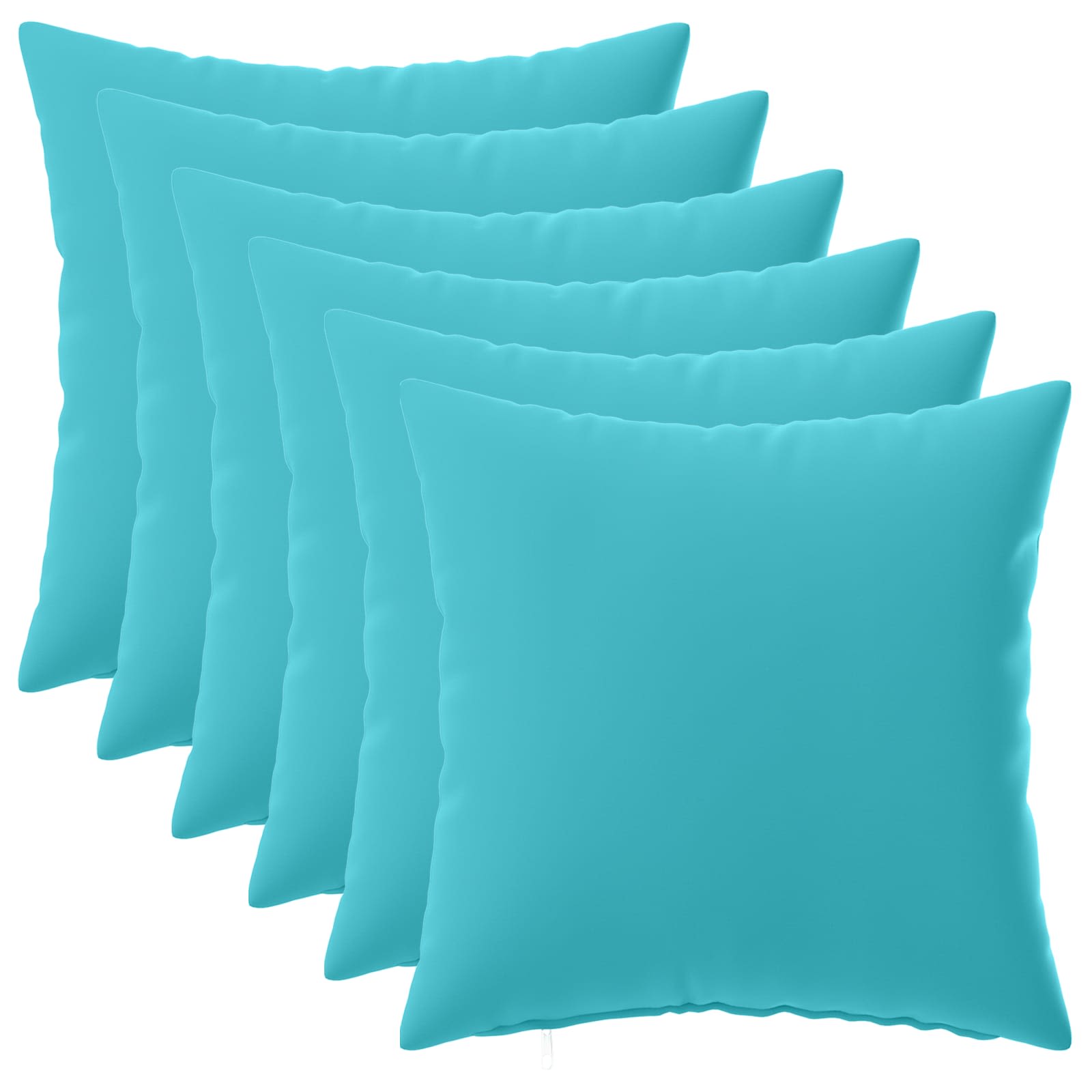 Kussensloop 6 pcs HEERLEN Turquoise 30 x 30 cm Polyester image 1