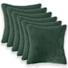 vidaXL Diivanipadi 6 pcs HEERLEN Tumeroheline 30 x 30 cm Boucl&eacute;