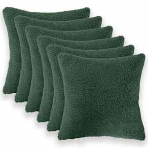 vidaXL Diivanipadi 6 pcs HEERLEN Tumeroheline 30 x 30 cm Boucl&eacute;