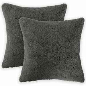 vidaXL Diivanipadi 2 pcs HEERLEN Tumehall 30 x 30 cm Boucl&eacute;