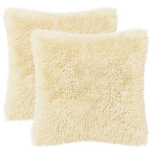 vidaXL Diivanipadi 2 pcs HEERLEN Kreemjas 30 x 30 cm PV Fliis