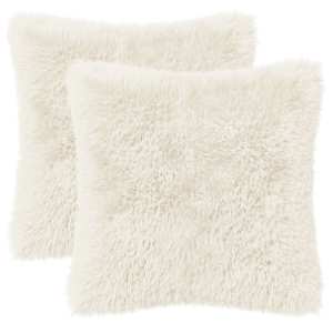 vidaXL Diivanipadi 2 pcs HEERLEN Valge 30 x 30 cm PV Fliis
