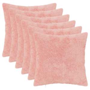 vidaXL Diivanipadi 6 tk HEERLEN Roosa 30 x 30 cm Vale k&uuml;&uuml;liku