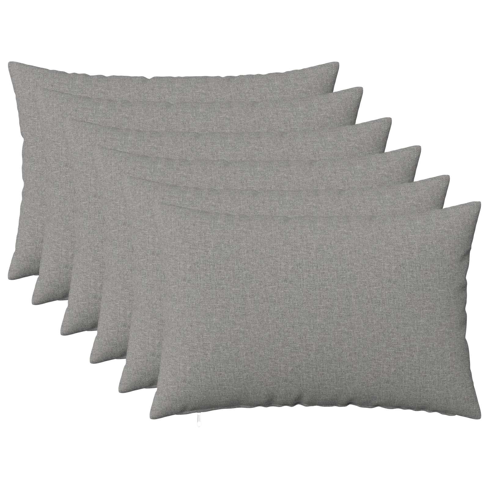 vidaXL Povlak na polštář 6 ks HEERLEN Oblačno šedá 30 x 50 cm Textil