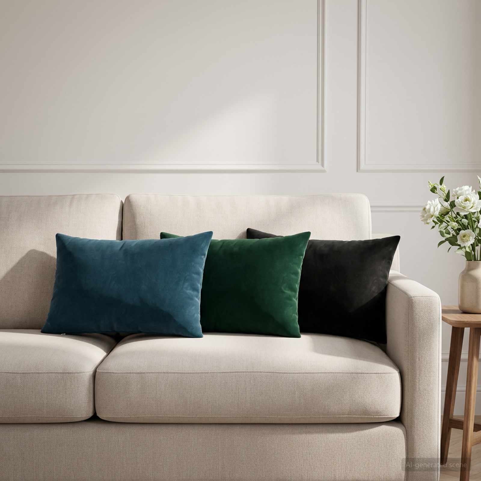vidaXL Калъфка за възглавница 2 pcs HEERLEN Черно 30 x 50 cm Кадифе