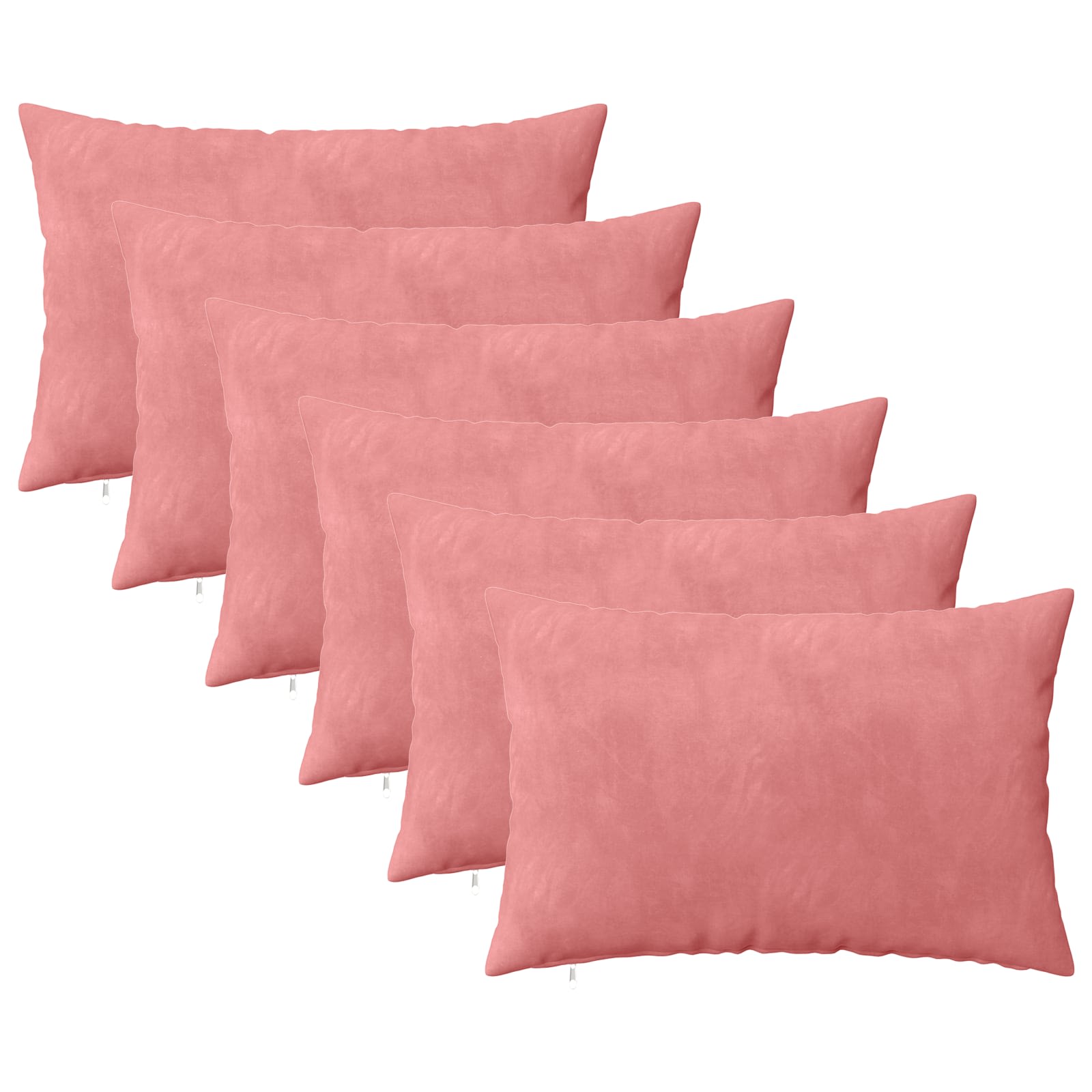 Kussensloop 6 pcs HEERLEN Roze 30 x 50 cm Fluweel image 1