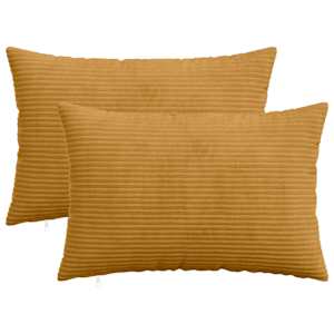 vidaXL Diivanipadi 2 pcs HEERLEN Kollane 30 x 50 cm manchester