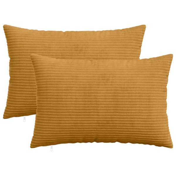 vidaXL Diivanipadi 2 pcs HEERLEN Kollane 30 x 50 cm manchester