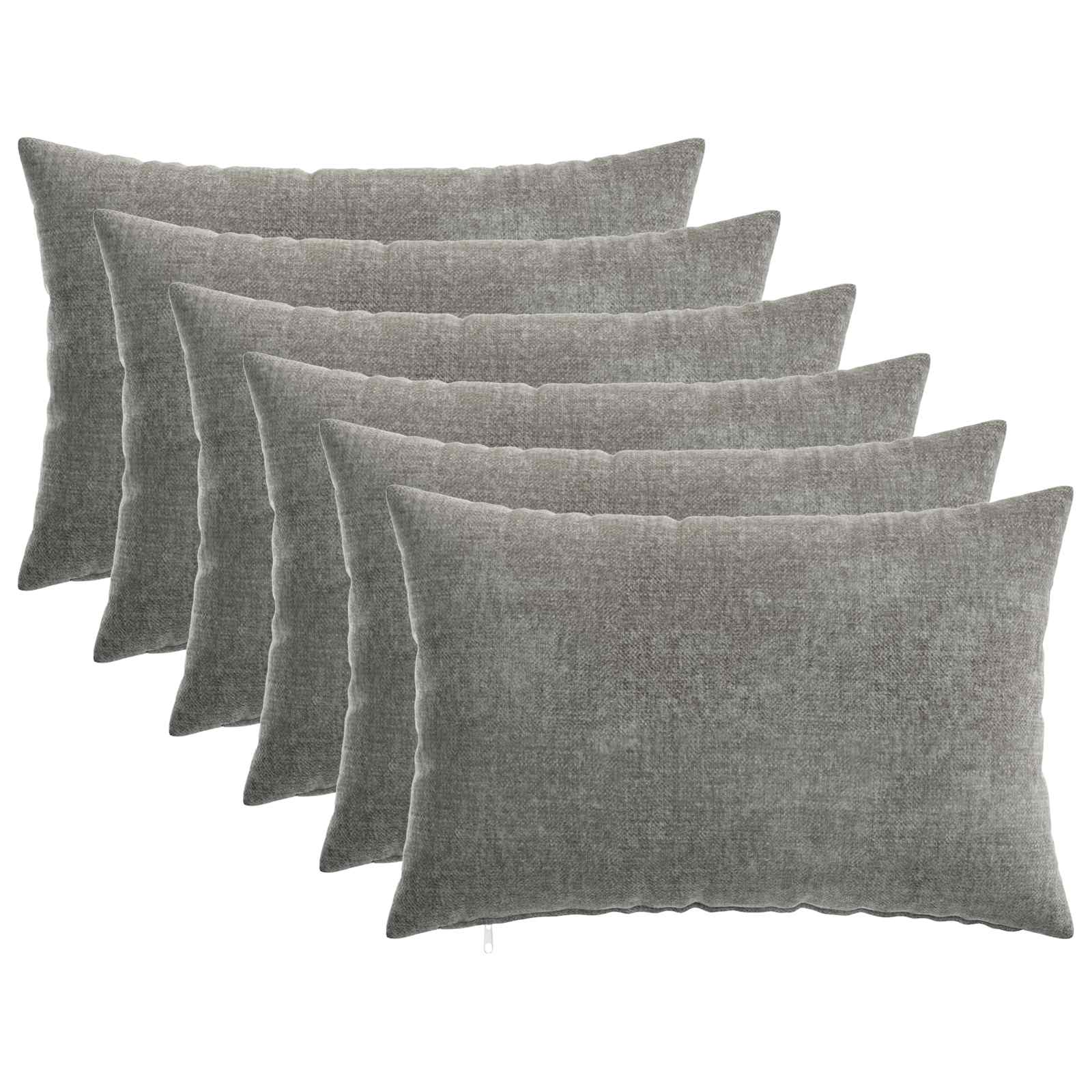 vidaXL Husă pentru pernă 6 pcs HEERLEN Gri închis 30 x 50 cm