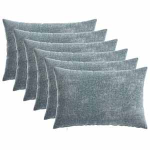 vidaXL Diivanipadi 6 tk HEERLEN Helesinine 30 x 50 cm &Scaron;en&uuml;&uuml;lfabric