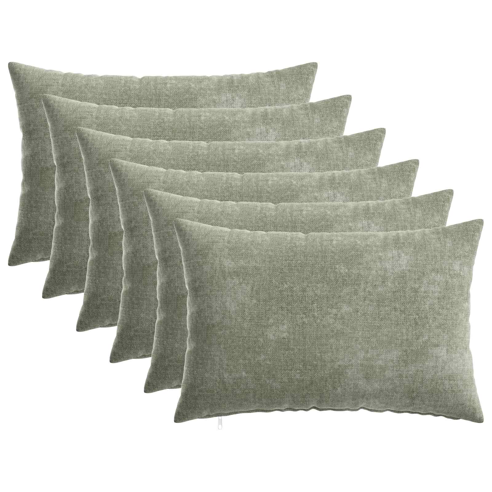 vidaXL Husă pentru pernă 6 pcs HEERLEN Verde 30 x 50 cm