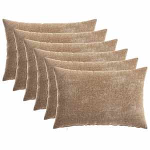 vidaXL Diivanipadi 6 tk HEERLEN Pruun 30 x 50 cm &Scaron;en&uuml;&uuml;lfabric