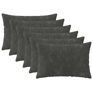 vidaXL Diivanipadi 6 pcs HEERLEN Antratsiit 30 x 50 cm Mikrofliis