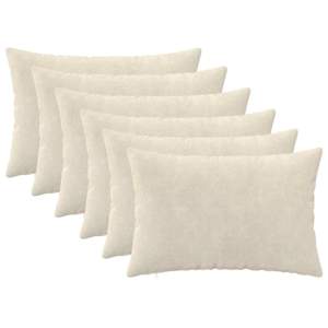 vidaXL Diivanipadi 6 pcs HEERLEN Kreemjas 30 x 50 cm Mikrofliis
