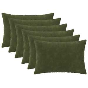 vidaXL Diivanipadi 6 pcs HEERLEN Roheline 30 x 50 cm Mikrofliis