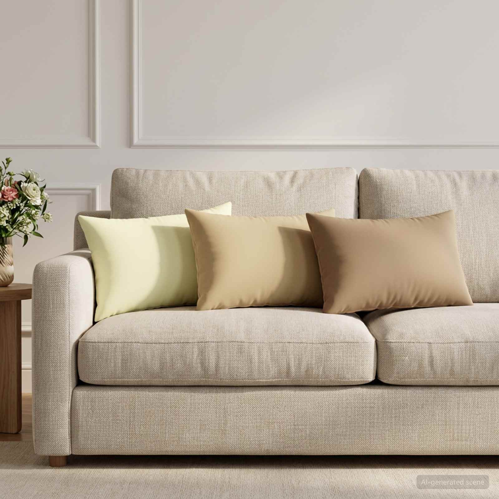 vidaXL Pudebetræk 6 pcs HEERLEN Cremefarvet 40 x 60 cm Polyester