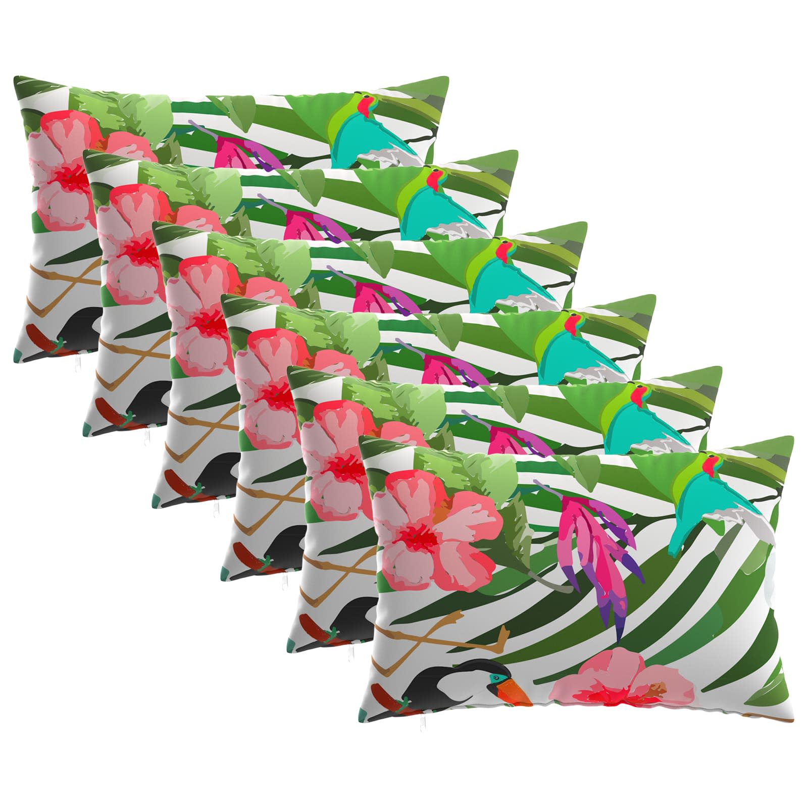 Kussensloop 6 pcs HEERLEN Zwart 30 x 50 cm Polyester image 1
