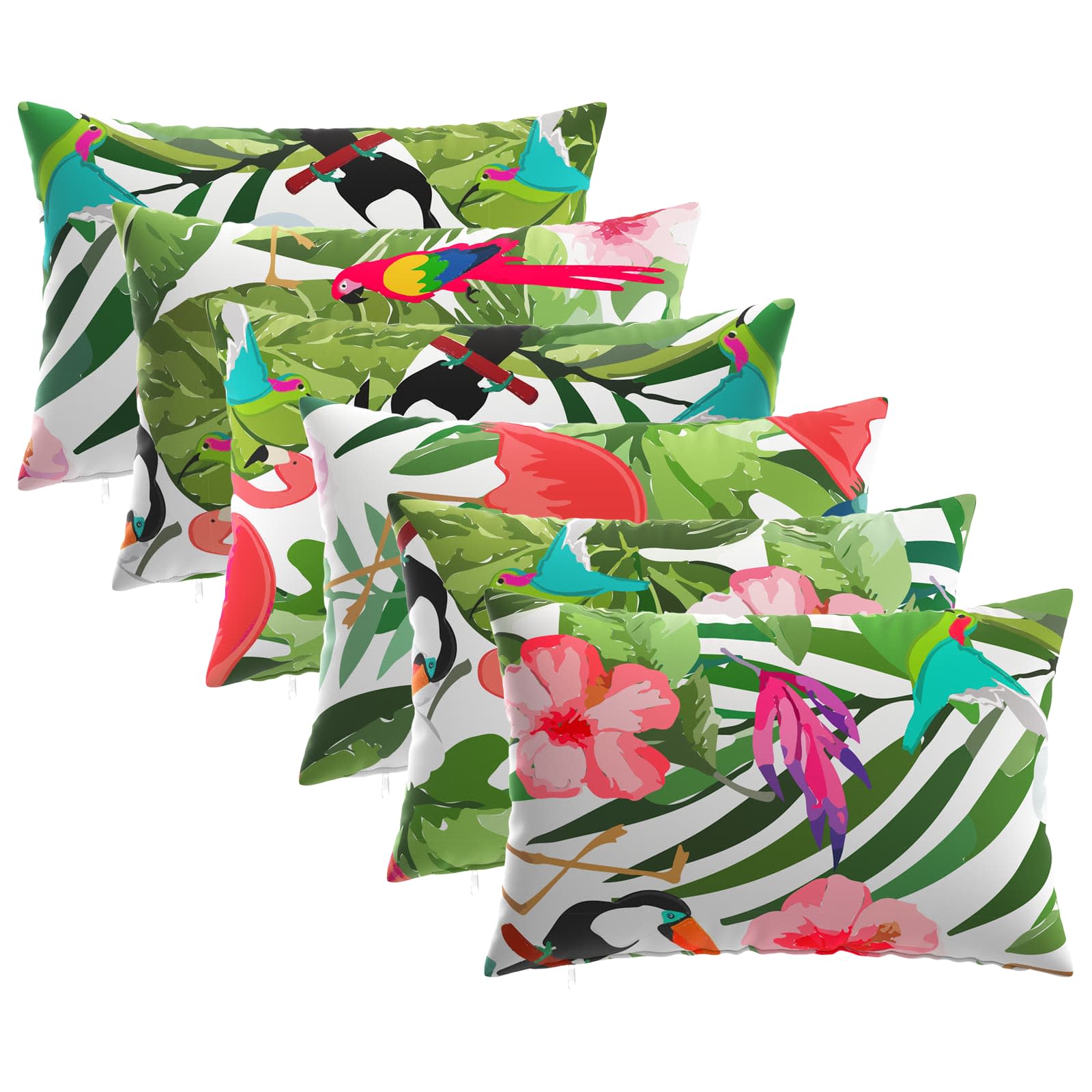 Kussensloop 6 pcs HEERLEN Meerkleurig 30 x 50 cm Polyester image 1