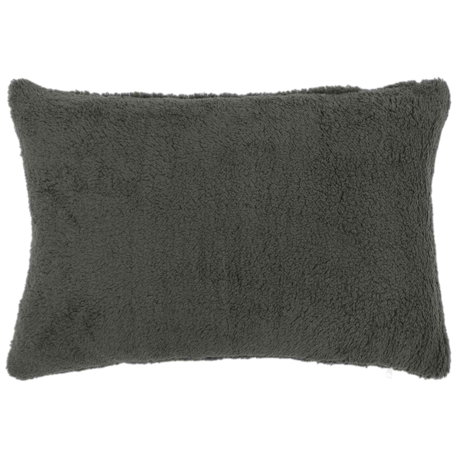 Prevleka za blazino 6 kos HEERLEN Temno siva 30 x 50 cm Bouclé