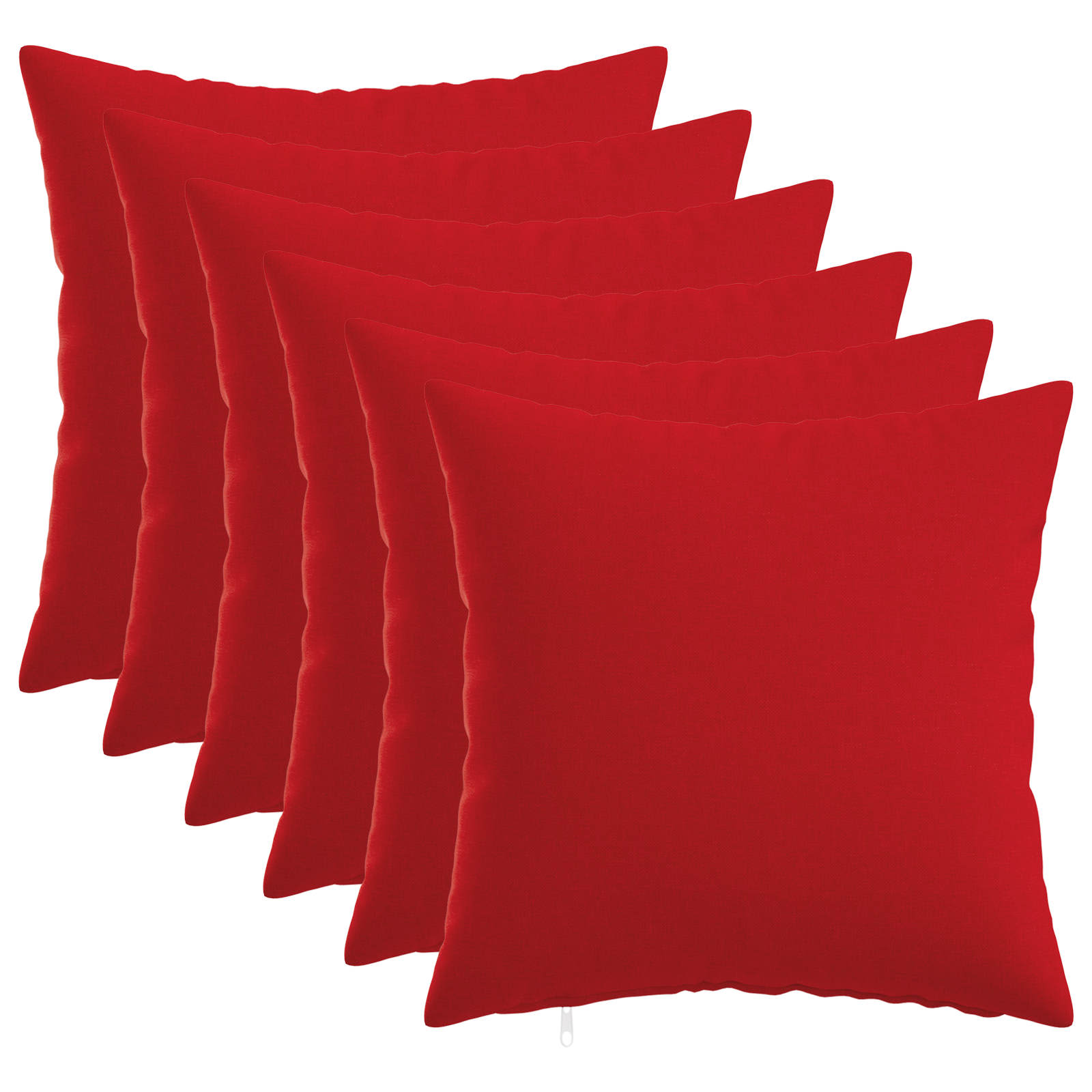 Kussensloop 6 st HEERLEN Rood 35 x 35 cm Stof image 1