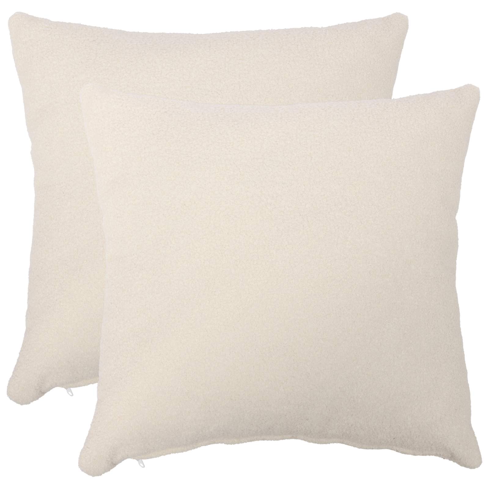 vidaXL Pudebetræk 2 pcs HEERLEN Cremefarvet 35 x 35 cm Bouclé