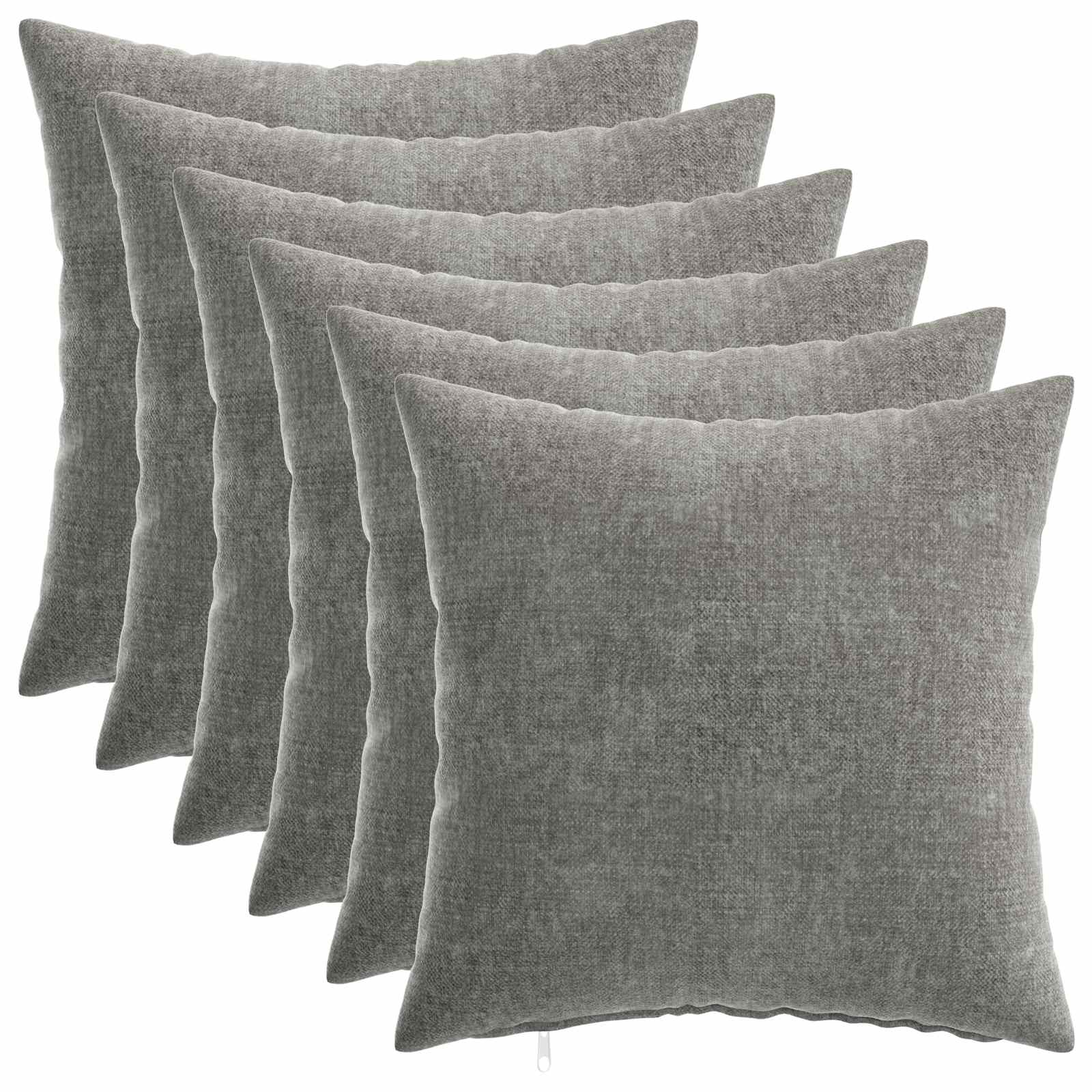 vidaXL Husă pentru pernă 6 pcs HEERLEN Gri închis 35 x 35 cm