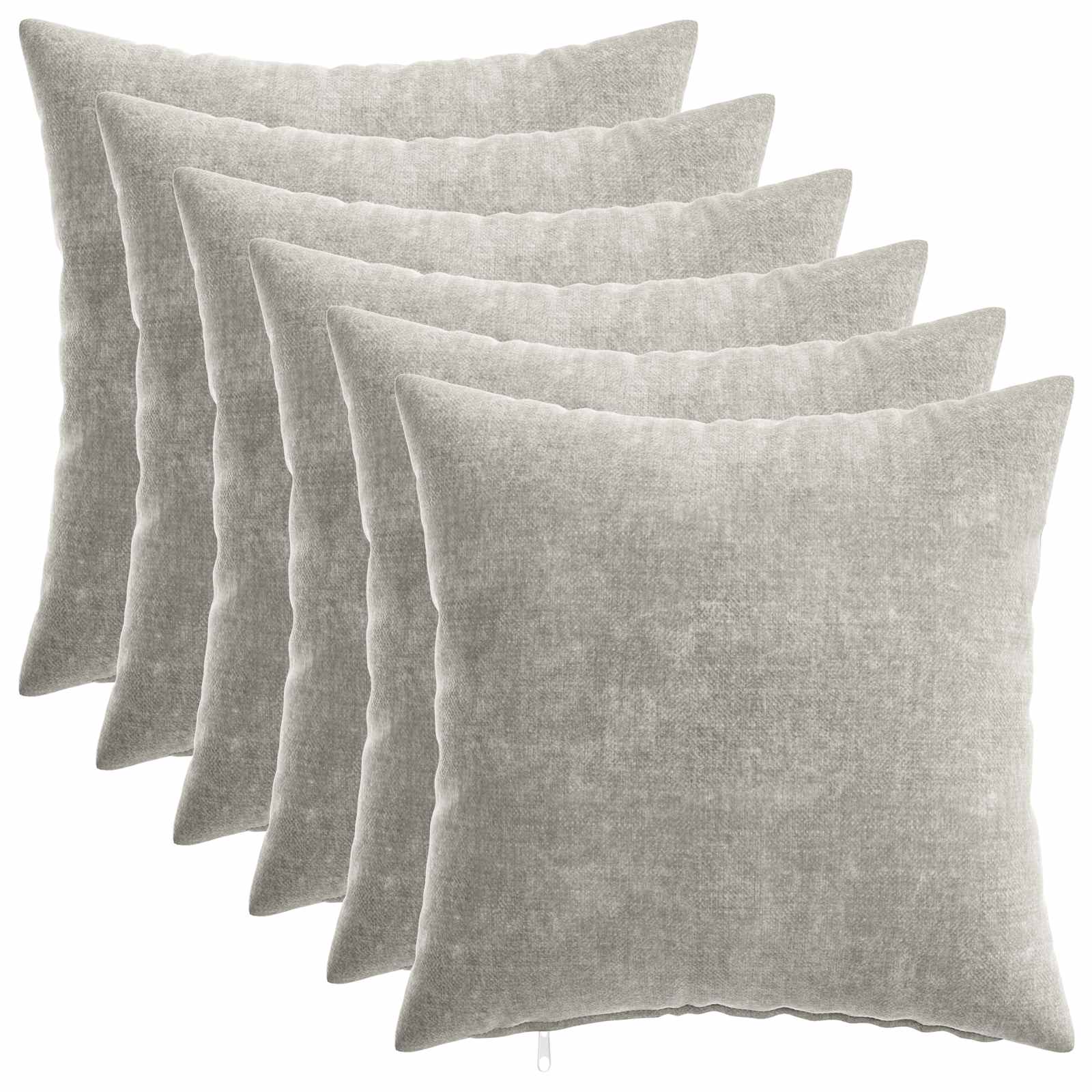 vidaXL Husă pentru pernă 6 pcs HEERLEN Gri deschis 35 x 35 cm