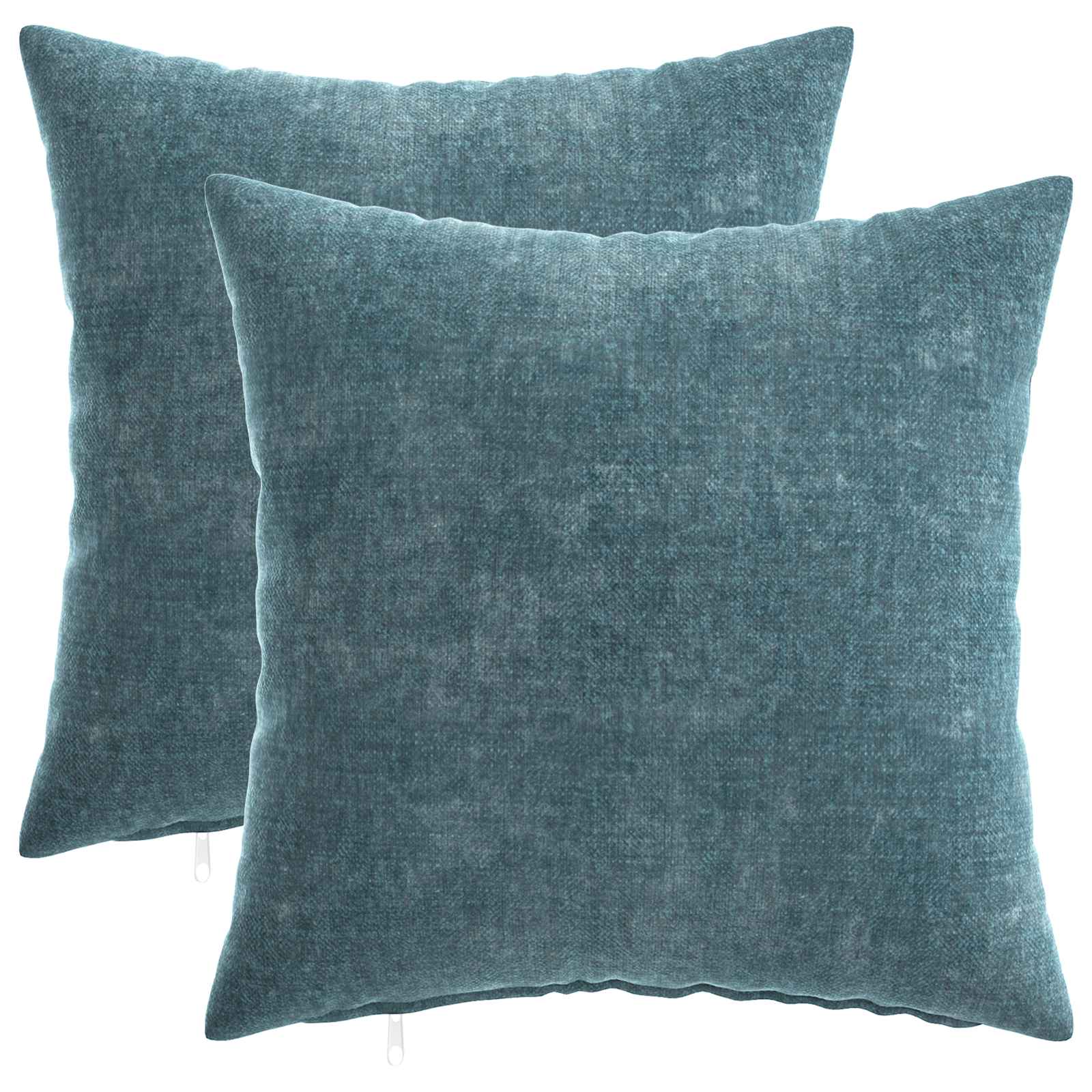 Kussensloop 2 st HEERLEN Blauw 35 x 35 cm Chenille Stof image 1