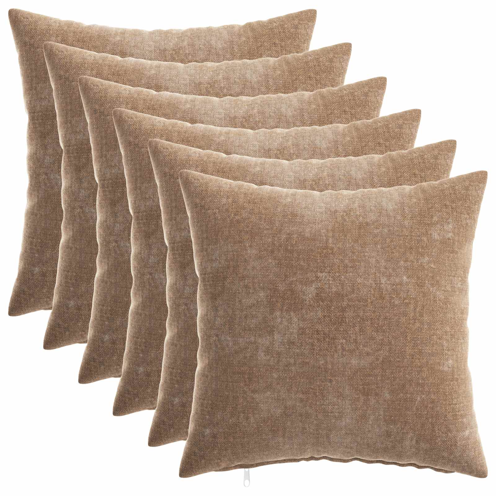 vidaXL Husă pentru pernă 6 pcs HEERLEN Maro 35 x 35 cm