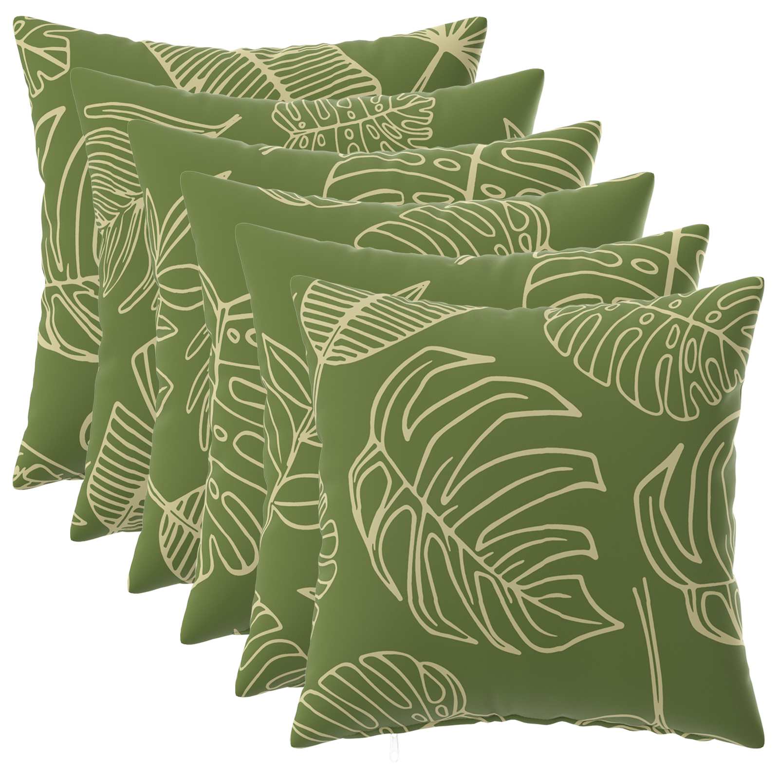 Kussensloop 6 pcs HEERLEN Bladontwerp 35 x 35 cm Polyester image 1