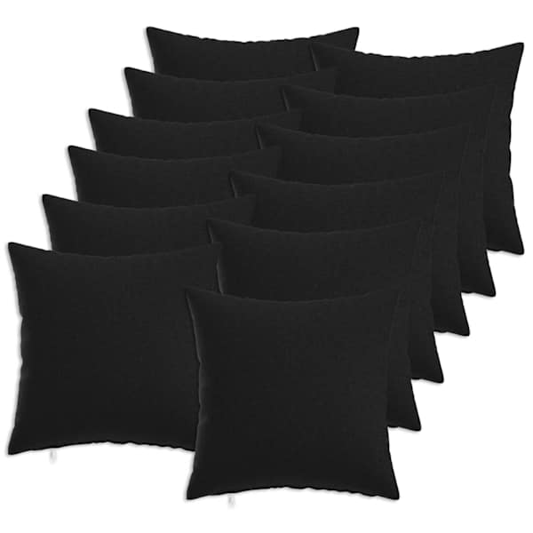 vidaXL Diivanipadi 12 pcs HEERLEN Must 40 x 40 cm