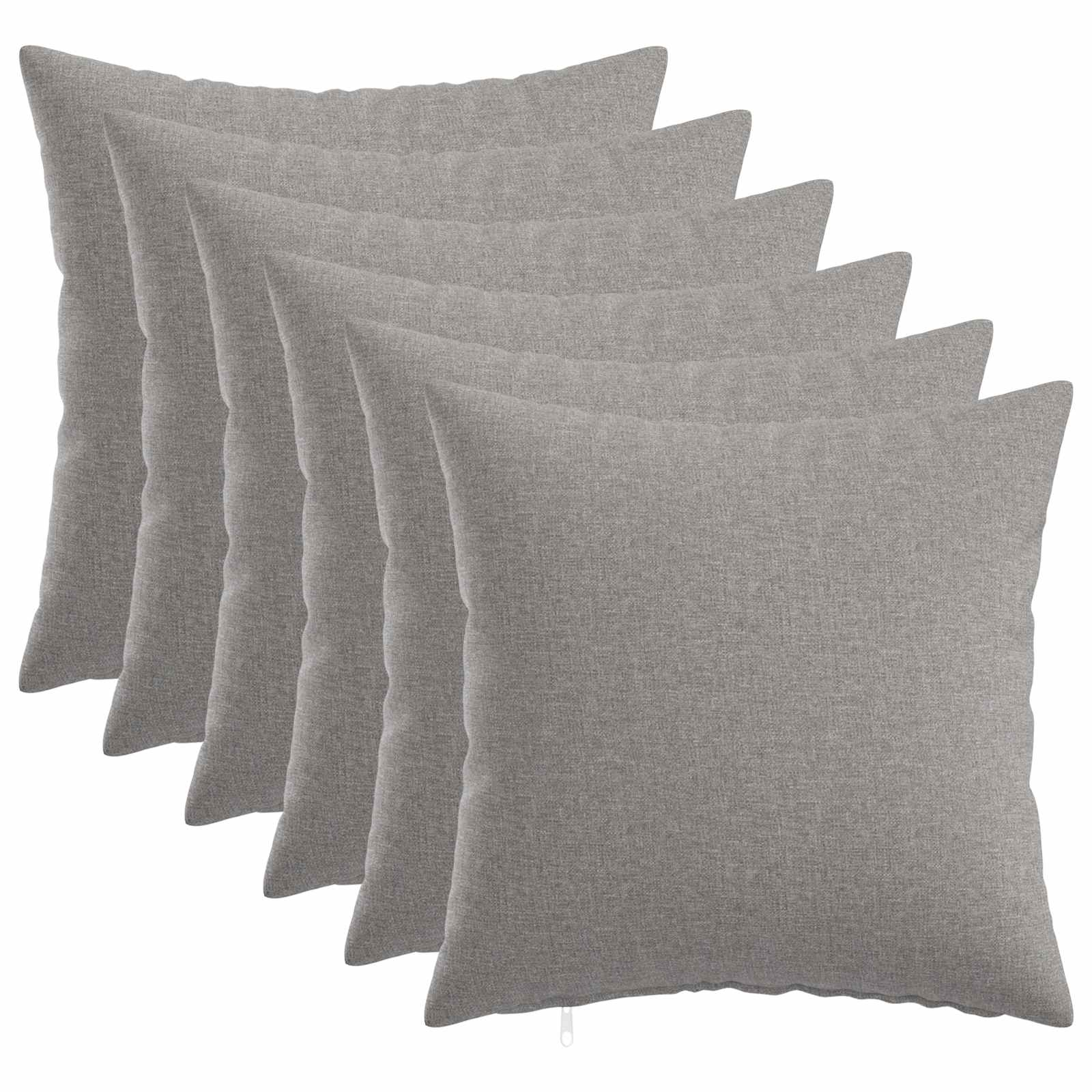 vidaXL Povlak na polštář 6 ks HEERLEN Oblačno šedá 40 x 40 cm Textil