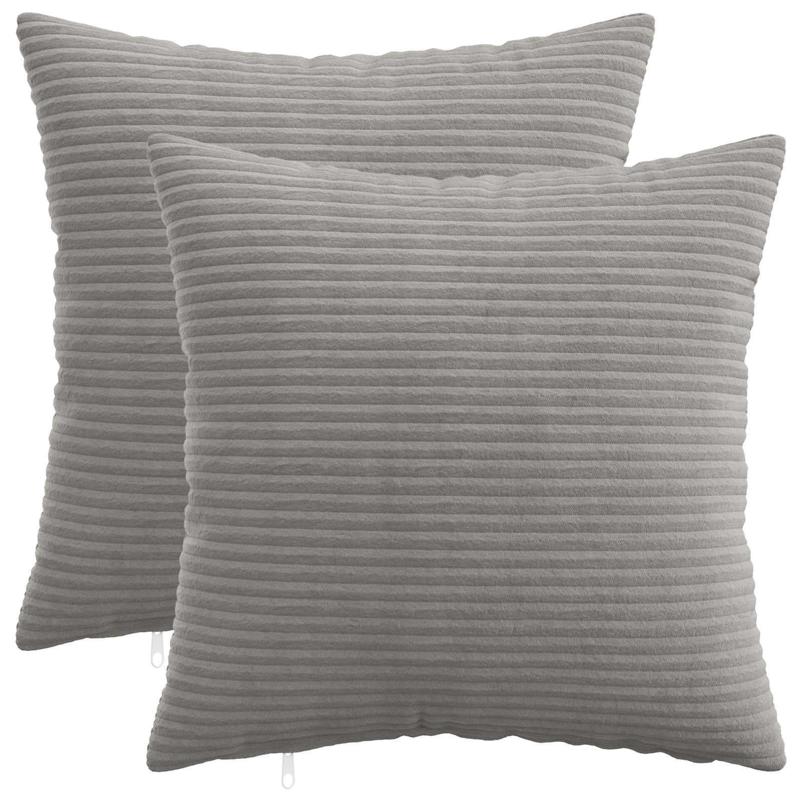 Kussensloop 2 pcs HEERLEN Lichtgrijs 40 x 40 cm corduroy image 1
