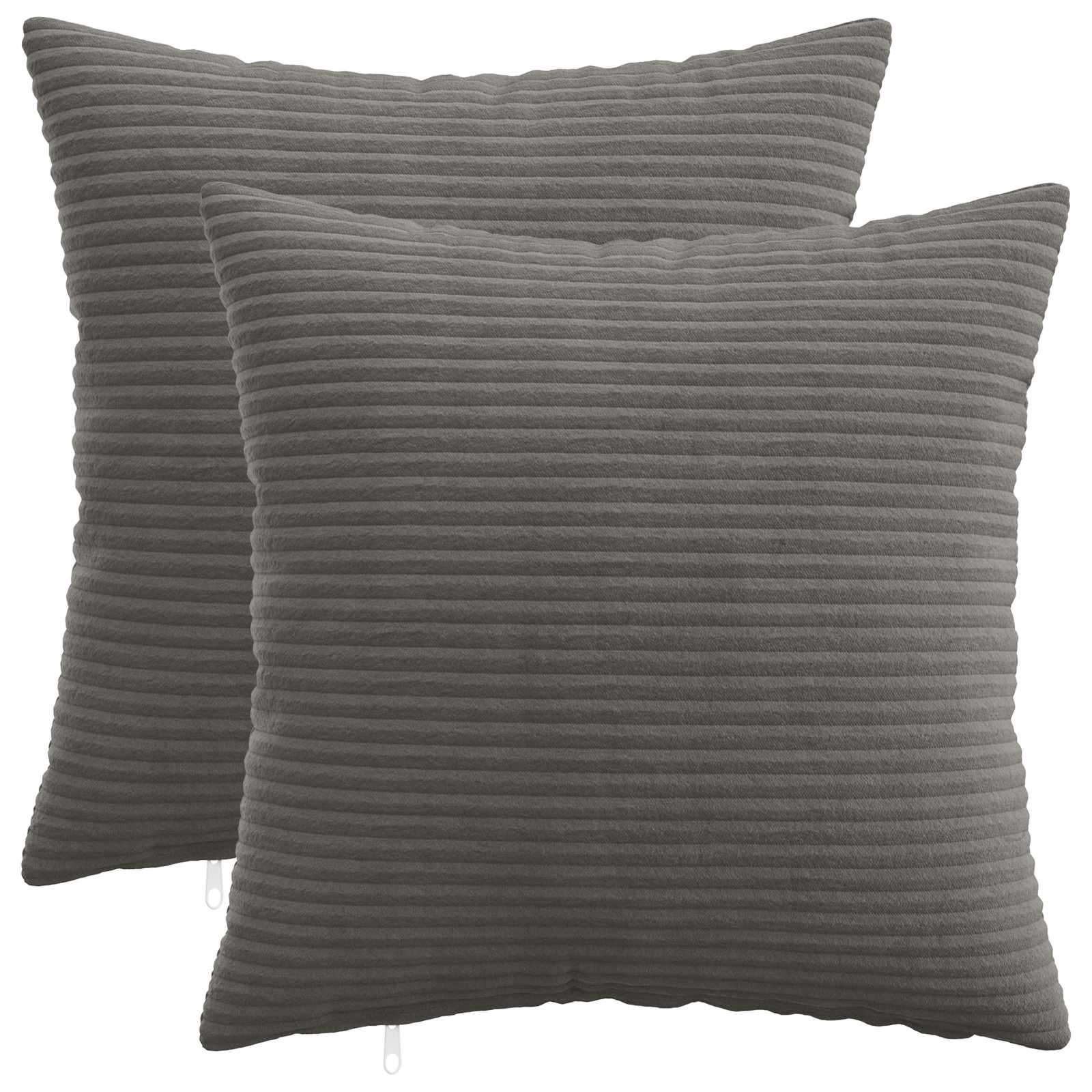Kussensloop 2 pcs HEERLEN Donkergrijs 40 x 40 cm corduroy image 1