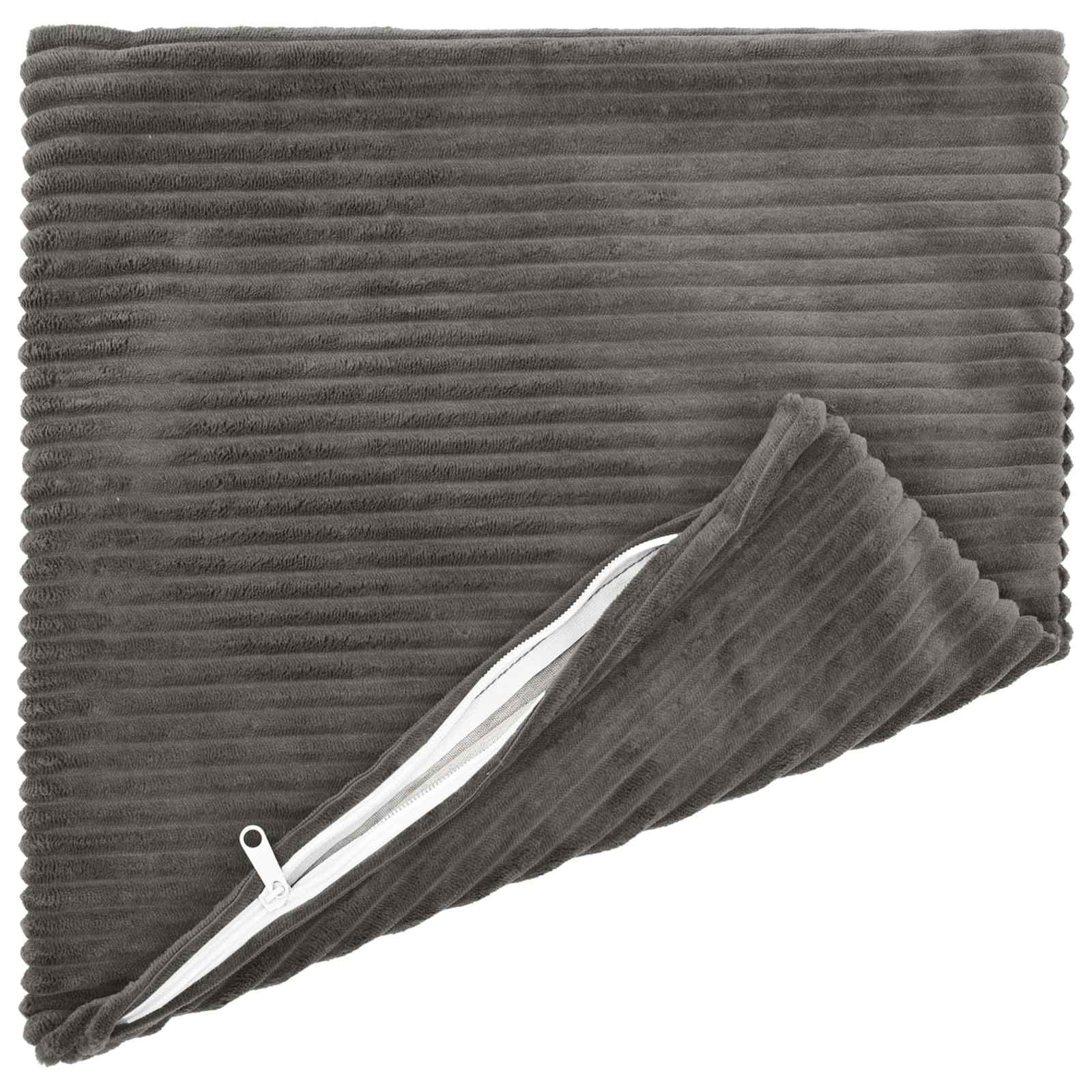 Kussensloop 6 pcs HEERLEN Donkergrijs 40 x 40 cm corduroy image 3