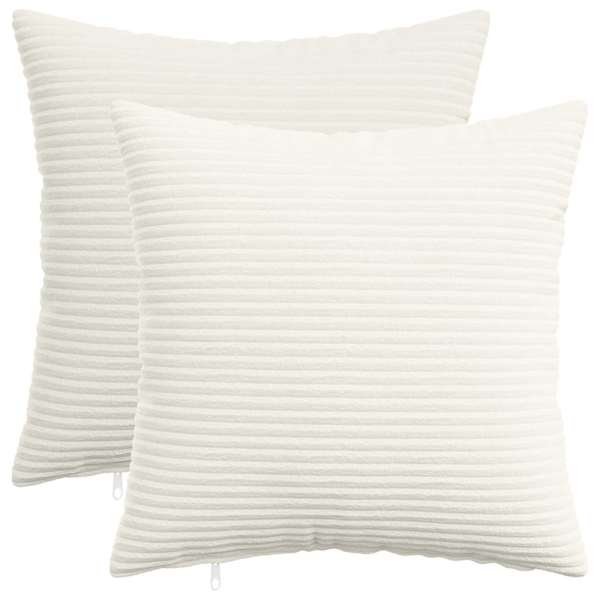 vidaXL Diivanipadi 2 pcs HEERLEN Kreemjas 40 x 40 cm manchester
