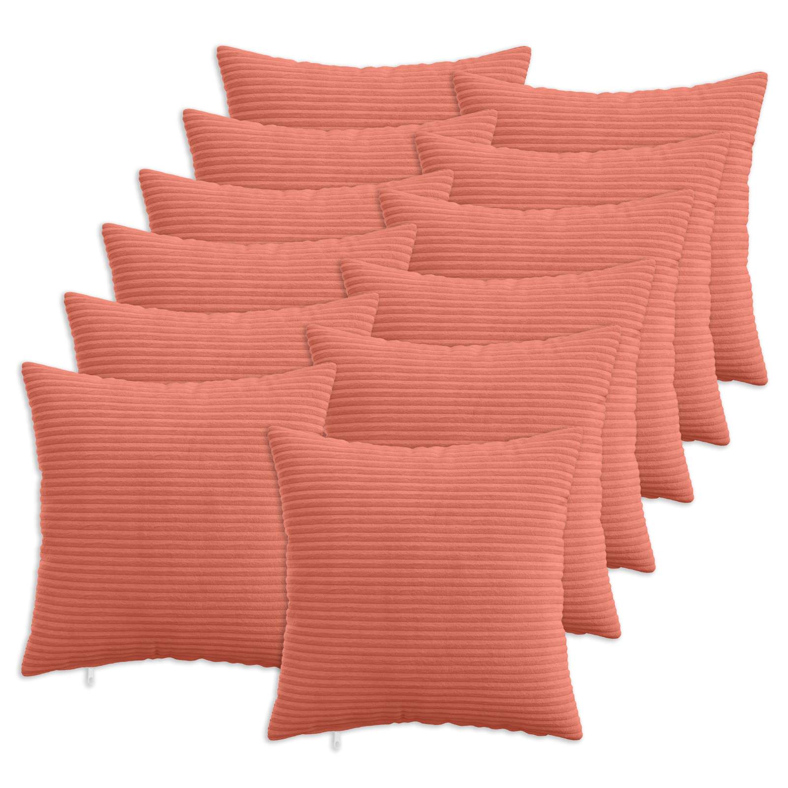 Kussensloop 12 pcs HEERLEN Rood-oranje 40 x 40 cm corduroy image 1