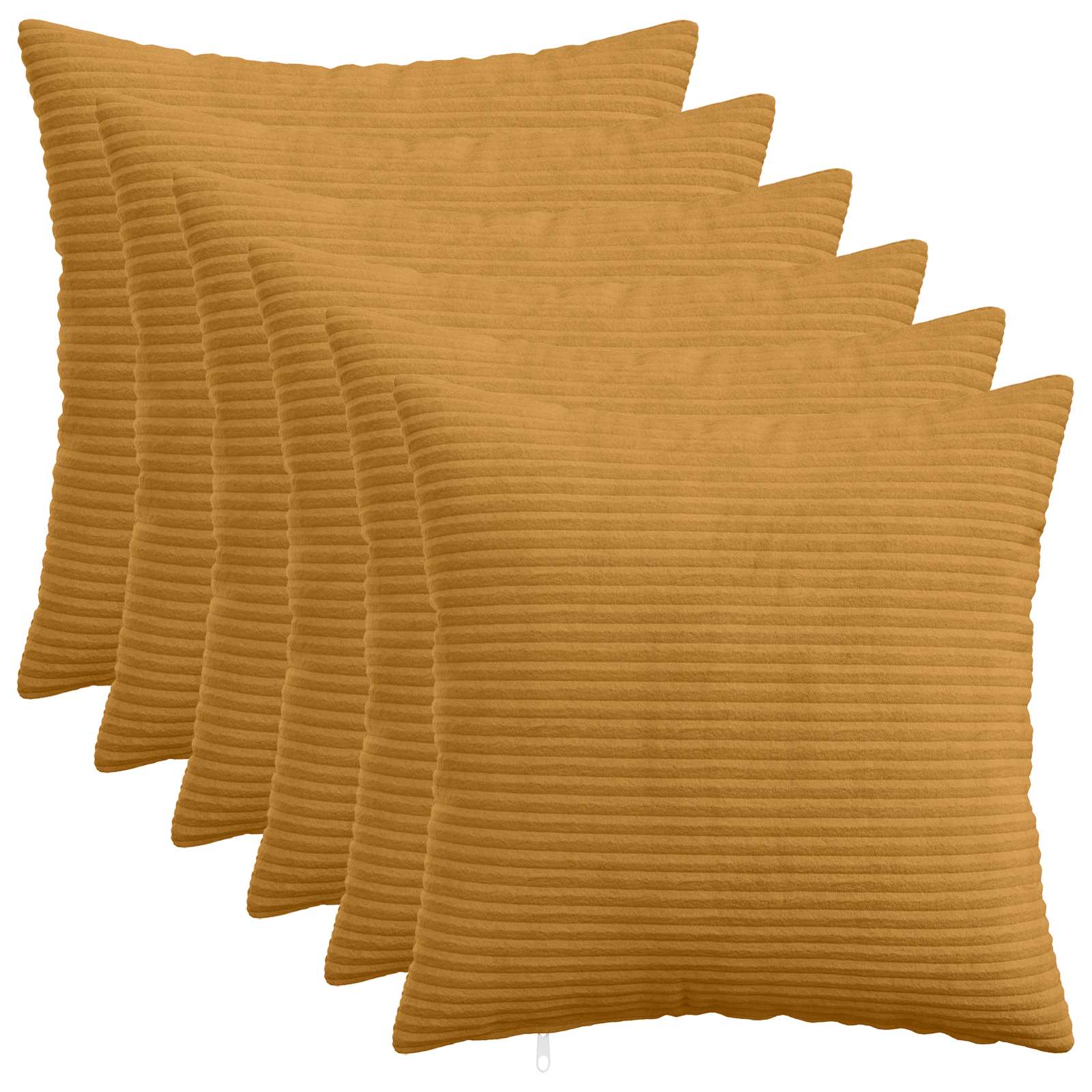 Kussensloop 6 pcs HEERLEN Geel 40 x 40 cm corduroy image 1