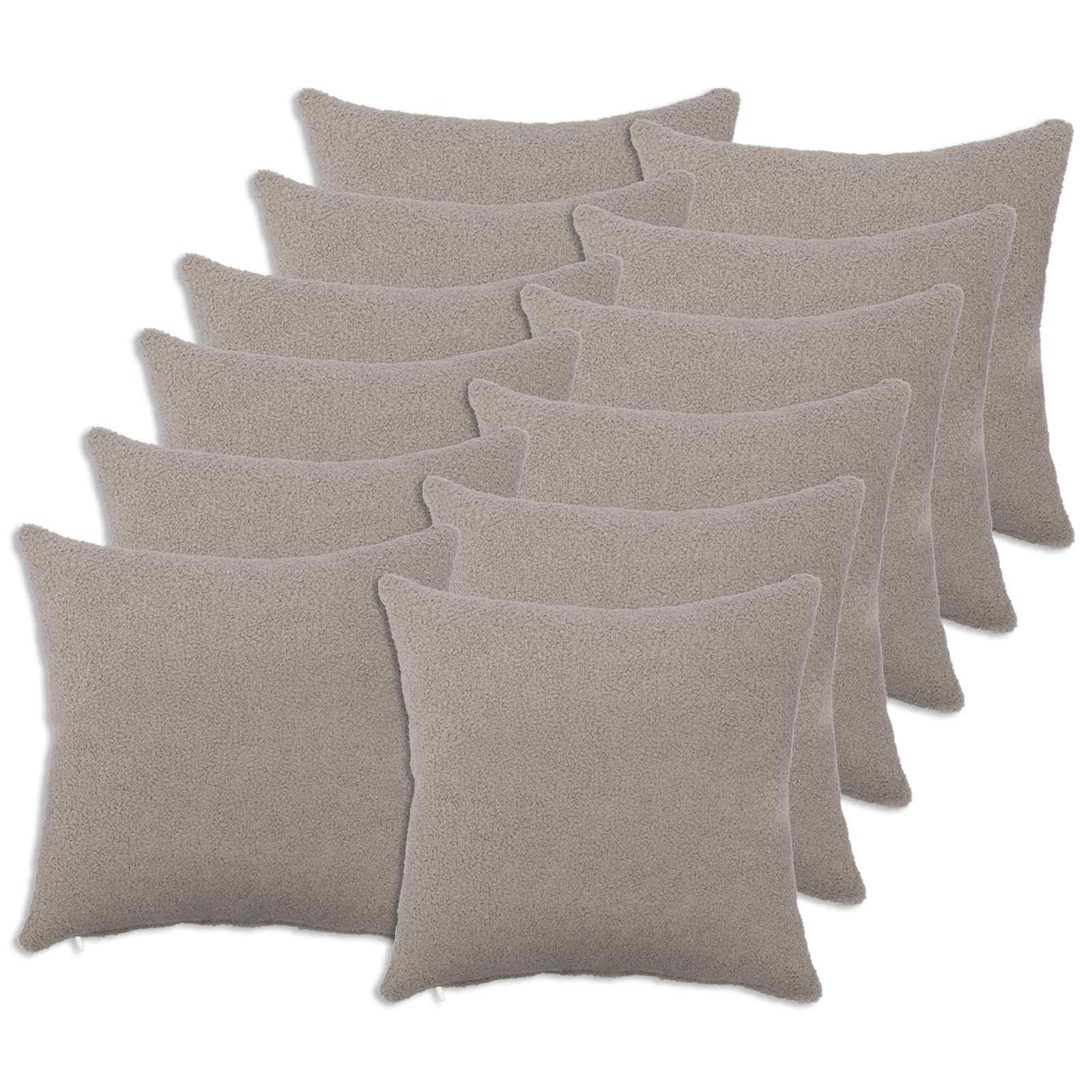 Kussensloop 12 pcs HEERLEN Lichtgrijs 40 x 40 cm Bouclé image 1